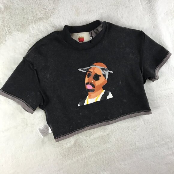 Reversible Cropped T-shirt TUPAC - Picture 6 of 8